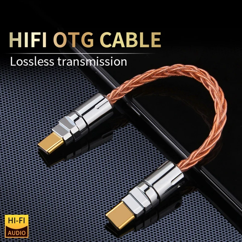 

OTG Cable Adapter Type-C To Type-C Cable Portable DAC Headphone Amplifier OTG Audio Adapter For Huawei/Samsung Hifi