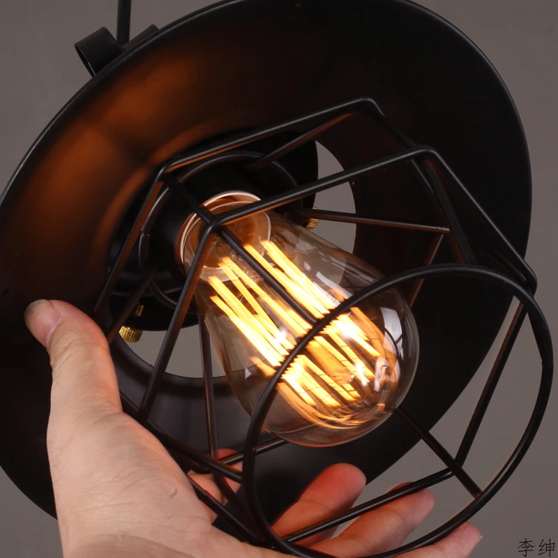 Дешево Подвесные светильники в американском ретро стиле, винтажные железные светильники в стиле лофт, индастриал, комнатное освещение для кафе, ба...