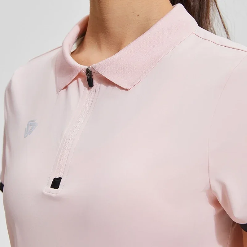 Фото Summer New Sports Tops Women quick-drying Breathable Fitness T-shirt Tennis Golf Short-sleeved Polo Shirt  badminton shirts №4