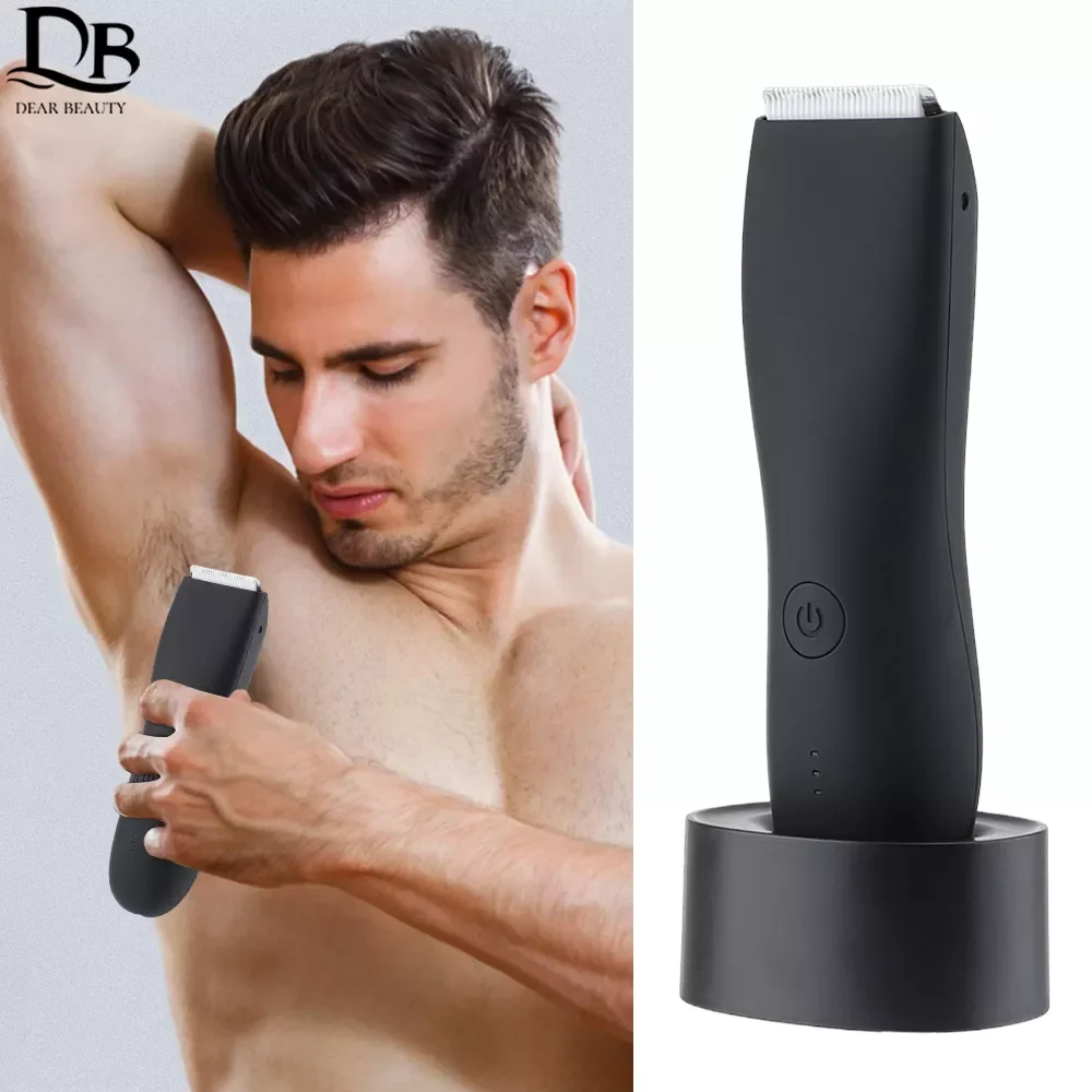 

Мужской триммер для ухода за волосами NEW2023, триммер для лобковых волос, машинка для стрижки тела для мужчин, эпилятор для зон бикини, перезар...