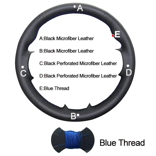 

Для Nissan Leaf ZE0/AZE0 2010-2017 чехол на руль с ручным шитьем в японском стиле седан из микрофибры аксессуары для самостоятельного изготовления