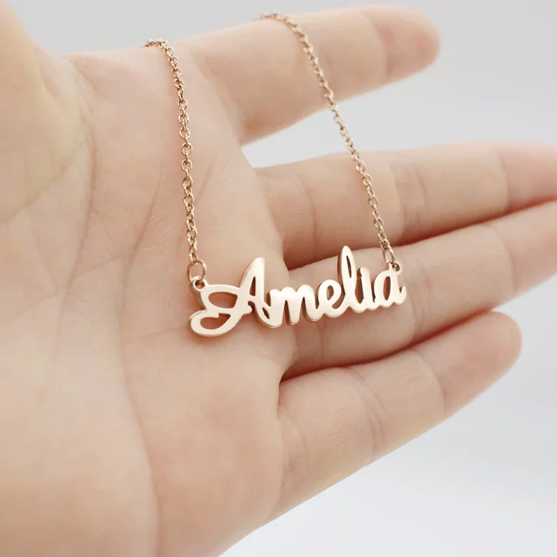 

Ожерелье из нержавеющей стали с различными шрифтами и именем