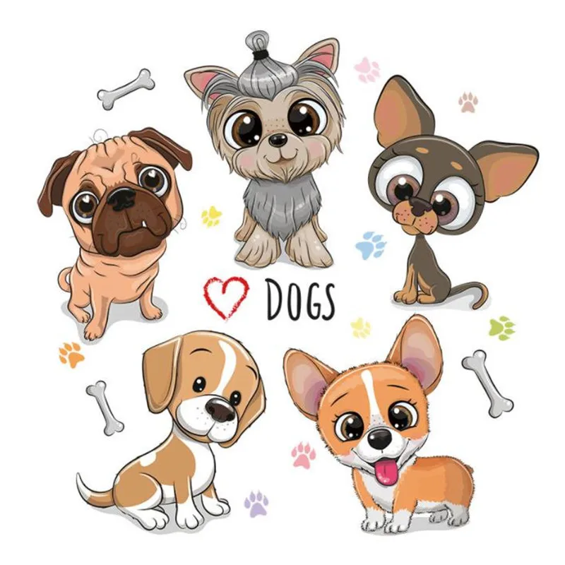 

Iron on Pattern Cute Animals Heat Tranfer Patches For Clothing Accessories DIY Stickers for Clothes Patch Free Shipping