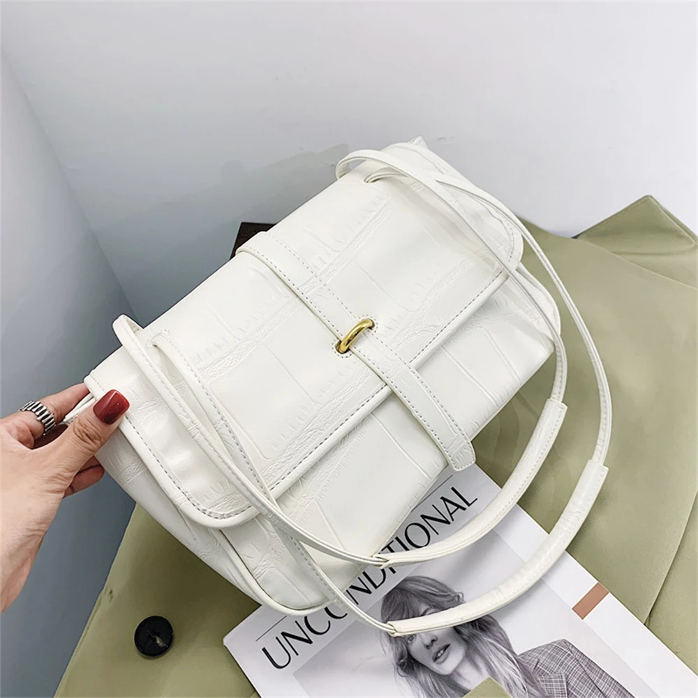 

Women's fashion designer crocodile handbag, women's large capacity strap bag, PU Leather Fashion Shoulder Bag, black handbag