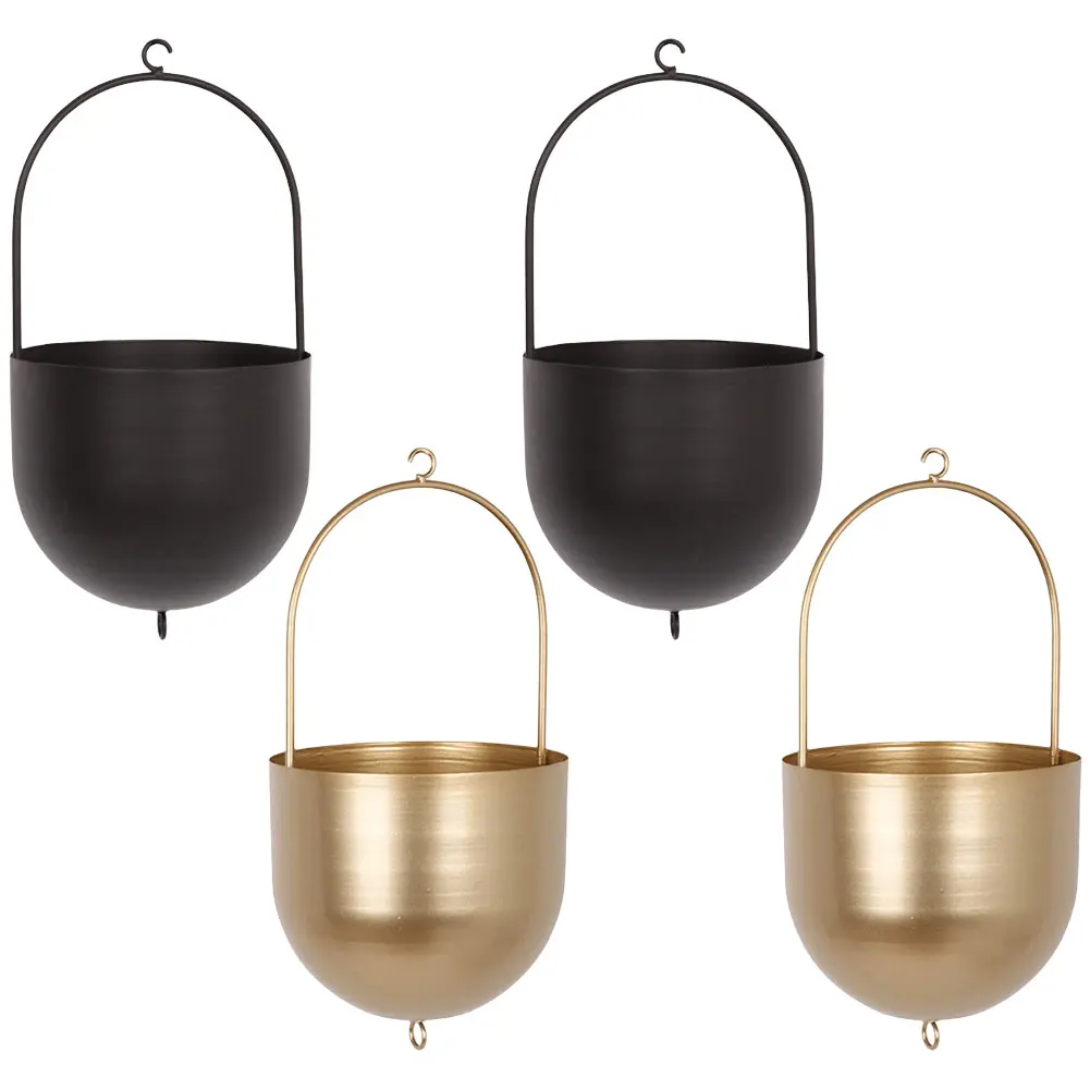 Hanging Planter Pots Minimalist Flower Metal Plant Baskets Creative for Indoor Outdoor Garden Balcony