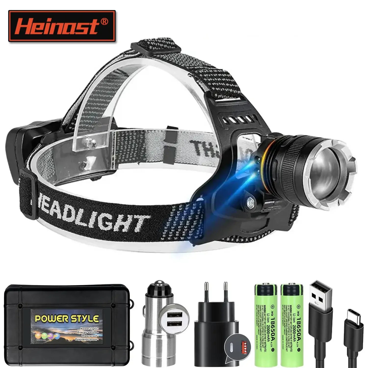 Обновленный налобный фонарь Heinast XHP90 уличный датчик фара для рыбалки с