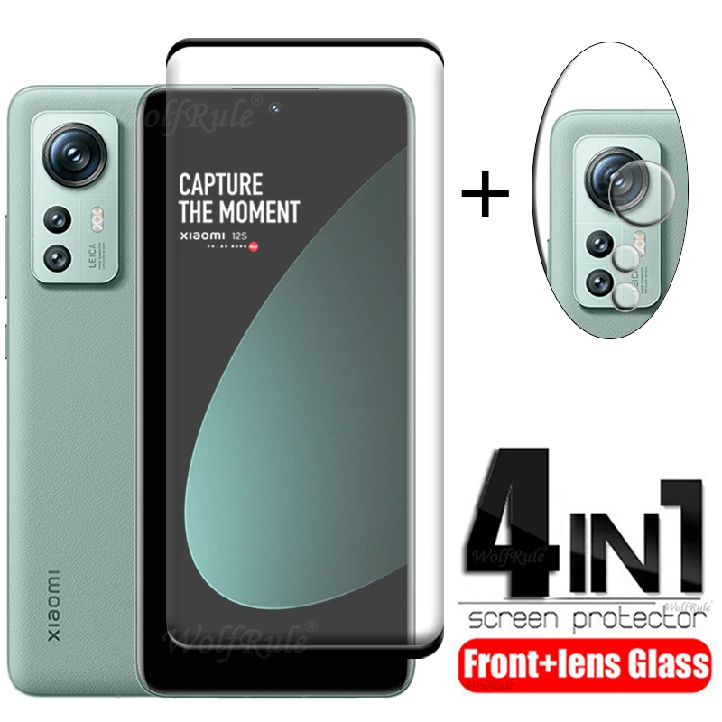

4-in-1 For Xiaomi Mi 12S Glass For Mi 12 12S Pro Ultra 12X Tempered Glass Full Protective Screen Protetor For Mi 12S Lens Film