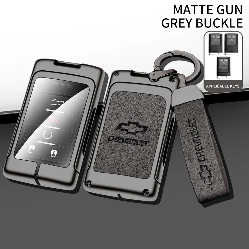 Кожаный чехол для автомобильных ключей из цинкового сплава Chevrolet Aveo Bolt Onix Cruze spark