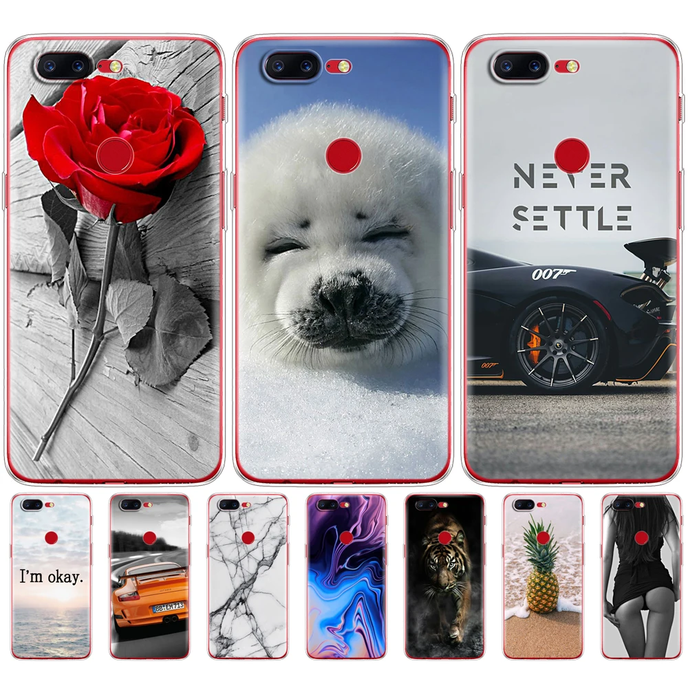 Мягкий ТПУ чехол для Oneplus 5T 5 3 цветной рисунок Ультратонкий силиконовый телефона s