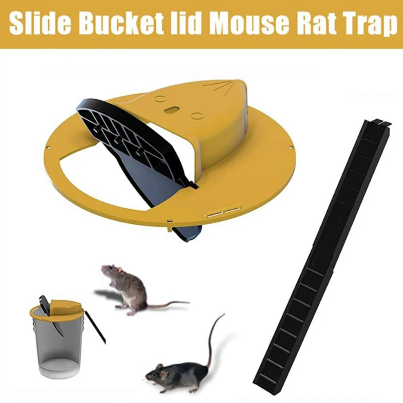 

Auto Reset Mousetrap Smart Flip and Slide Bucket Lid Mouse Rat trap Humane Or Lethal Trap Auto Reset Rat Door Style Multi Catch