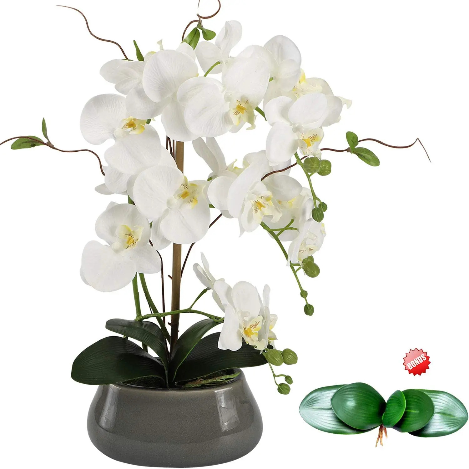 

Искусственные цветы орхидеи, центральные части для столовой, стола с вазой, шелковые искусственные растения, композиции, украшения