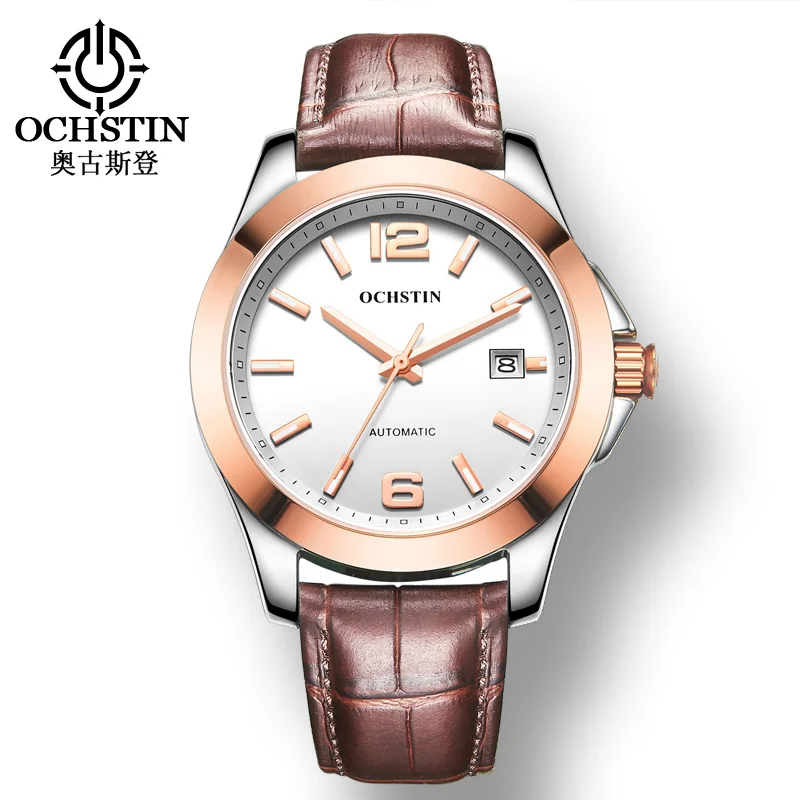 Часы мужские водонепроницаемые механические Автоматические с ремешком из