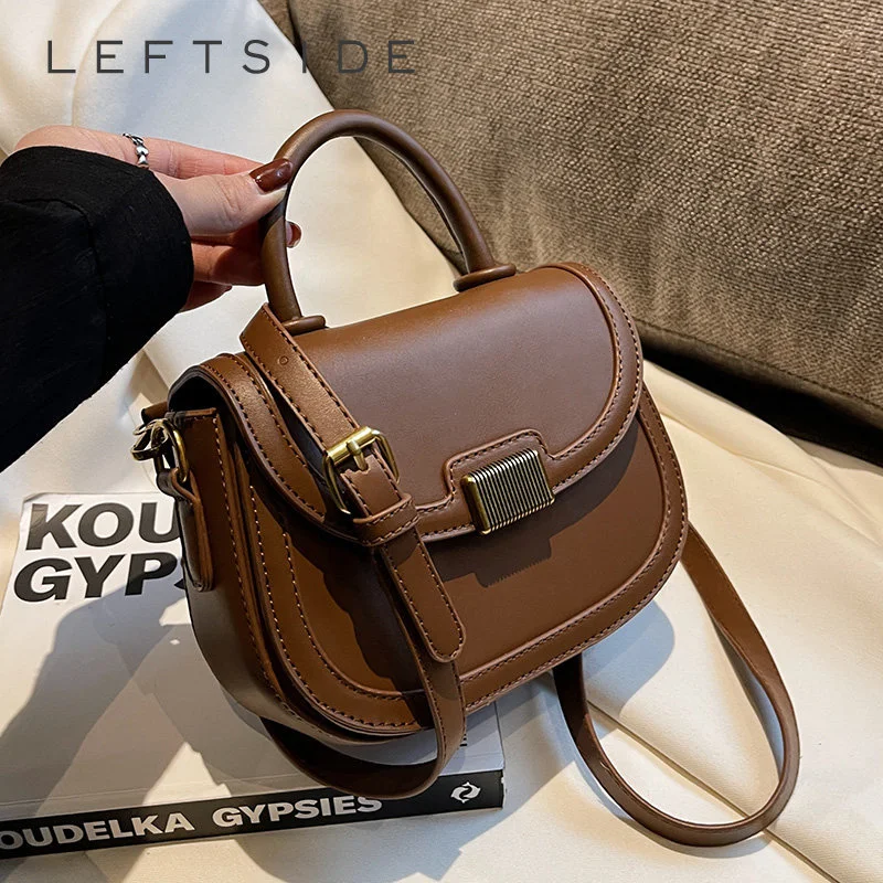 

New Mini PU Leather Crossbody Bags for Women 2022 Simple Fashion Shoulder Tote Lady Handbags with Short Handle