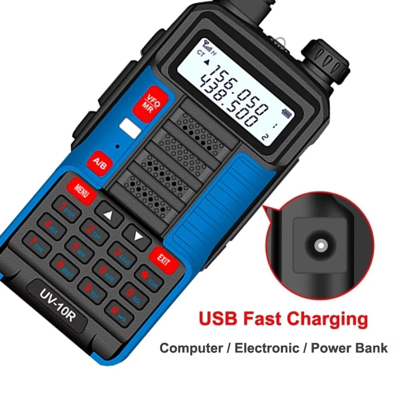 2022 Baofeng BF-UV 10R Plus двухсторонняя радиостанция дальнего действия рация