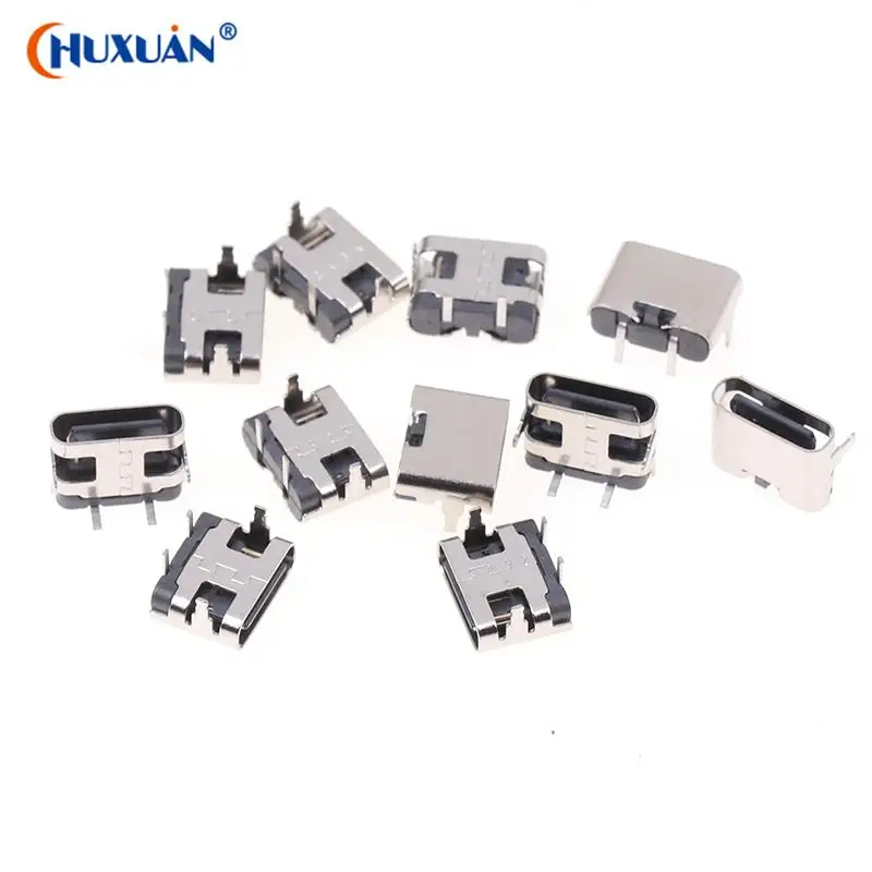 

10 шт., 2 контакта USB Type-C на 90 °