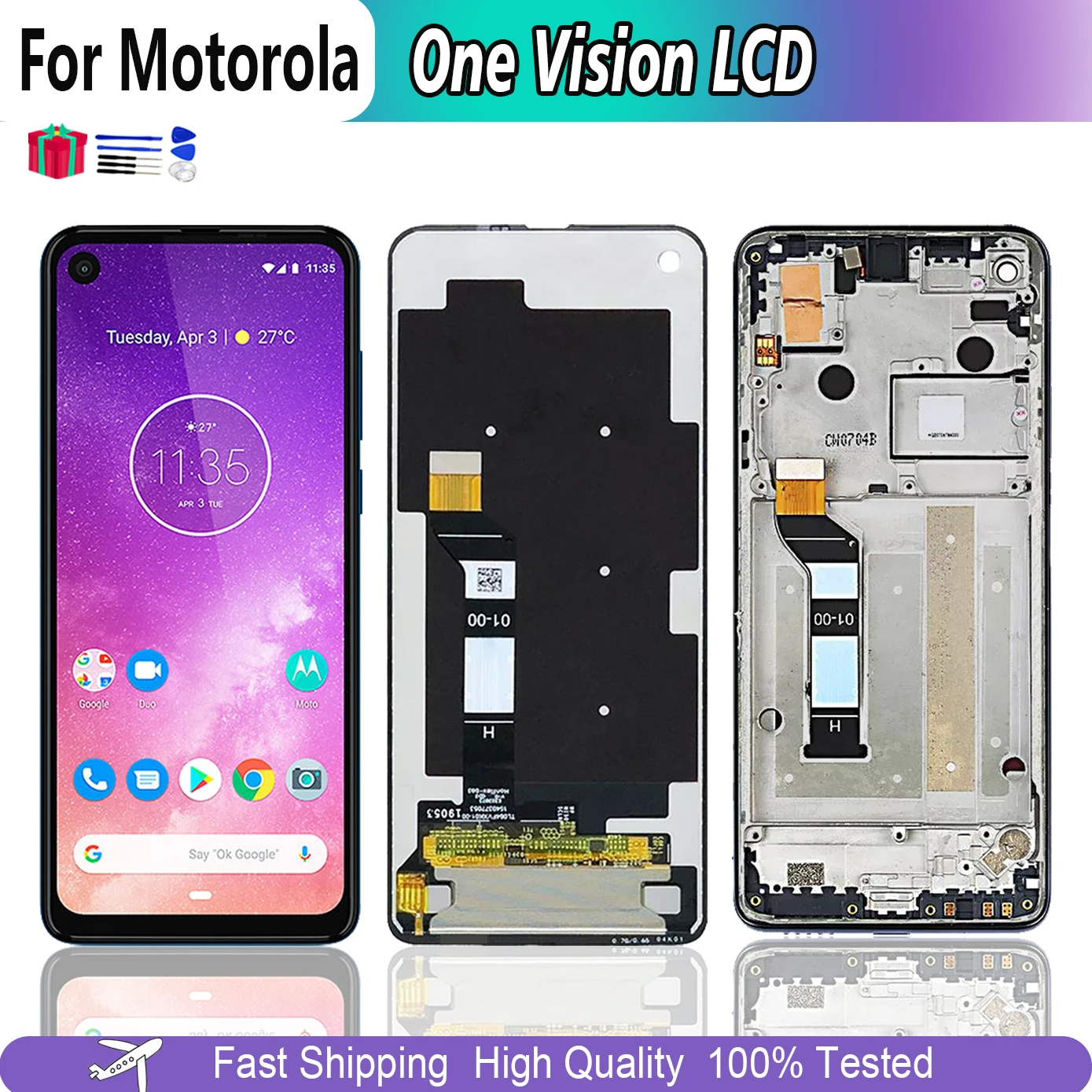 Оригинальный ЖК-дисплей 6,3 дюйма для Moto One Vision, для P50 XT1970 One Action XT2013, ЖК-экран с сенсорным дигитайзером в сборе, ЖК-дисплей Оригинальный ЖК-дисплей 6,3 дюйма для Moto One Vision, для P50 XT1970 One Action XT2013, ЖК-экран с сенсорным дигитайзером в сборе, ЖК-дисплей