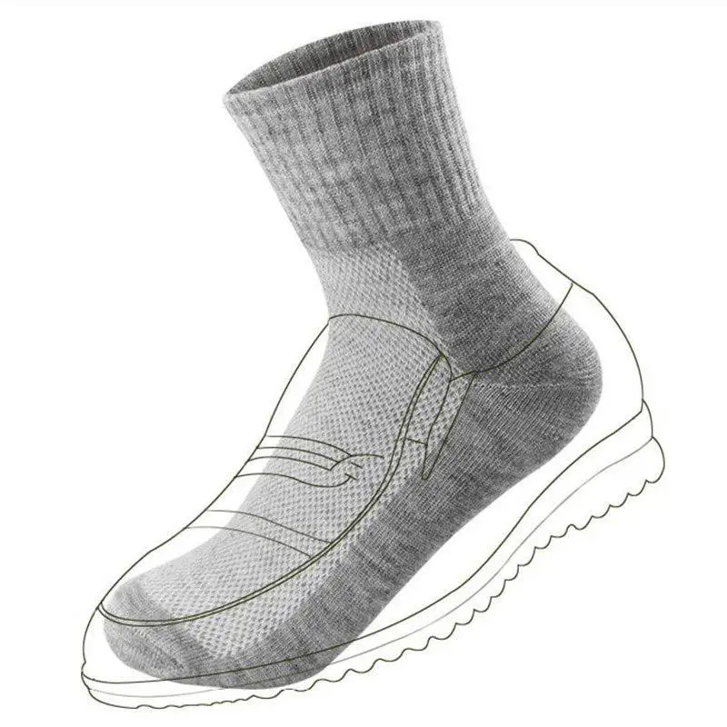 WTEMPO 1 Pair Cushion Woman Crew Socks Mesh Classic Necessary Style Solid Female Ankle Socks