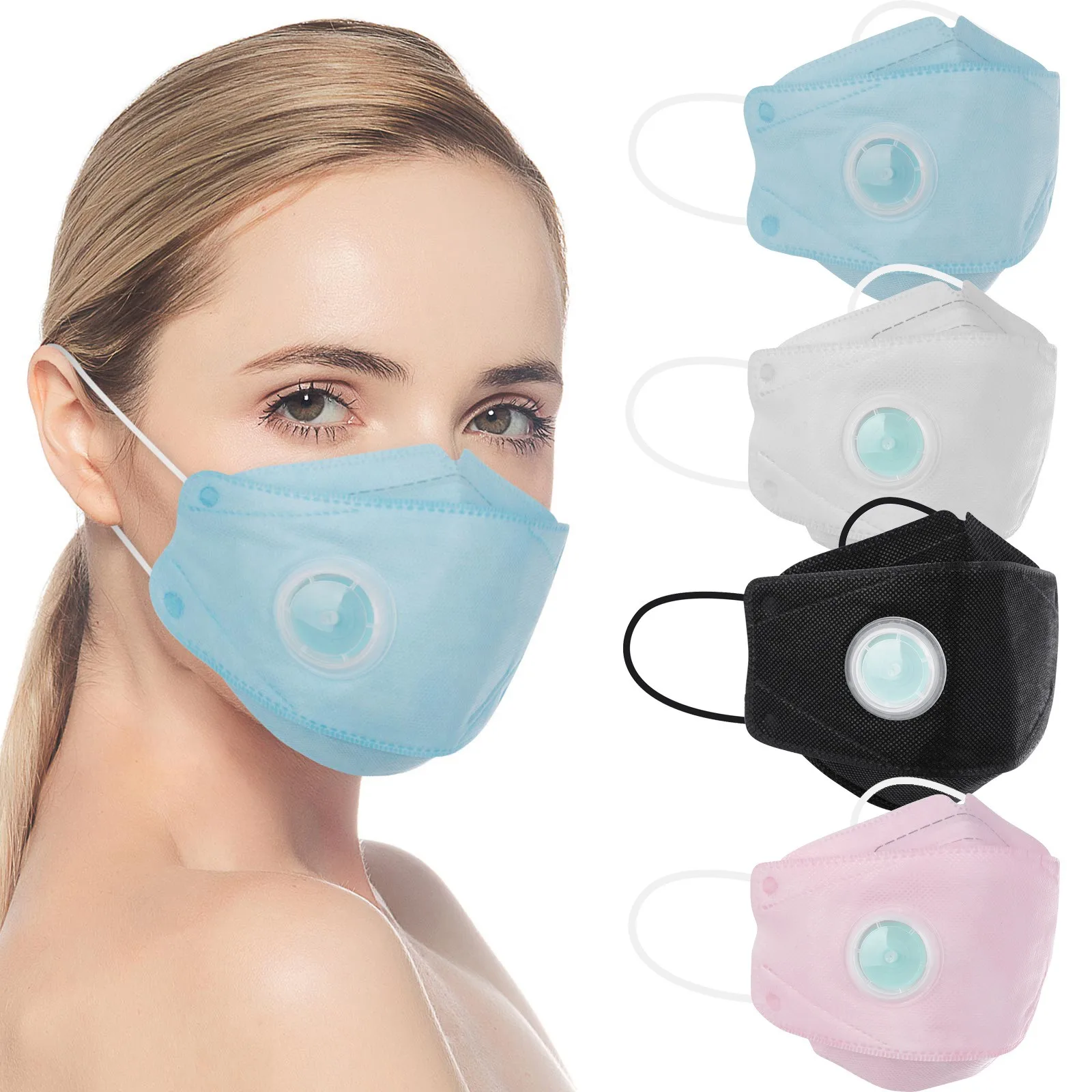 

Одноразовые взрослые маски, 4-слойный дышащий респиратор для наружного применения, защитный респиратор для взрослых