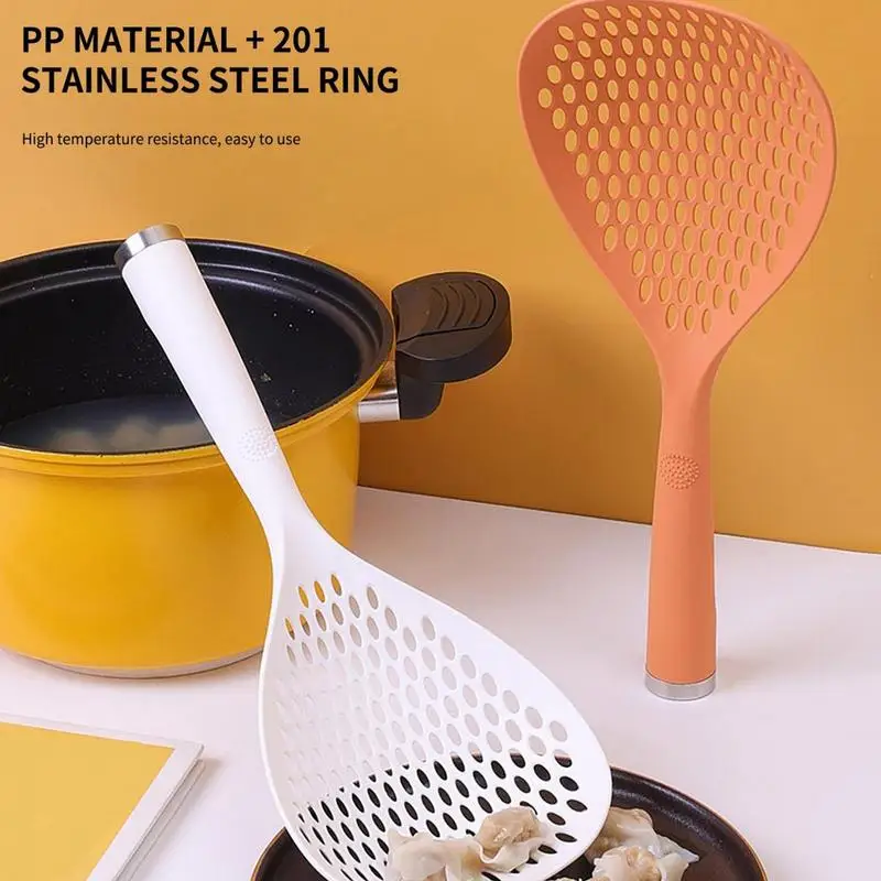 

Scoop Colander Household Noodles Blanching Sieve Heat Resistant Slotted Ladle For Draining Spaghetti Noodles Veggies Boiled Eggs