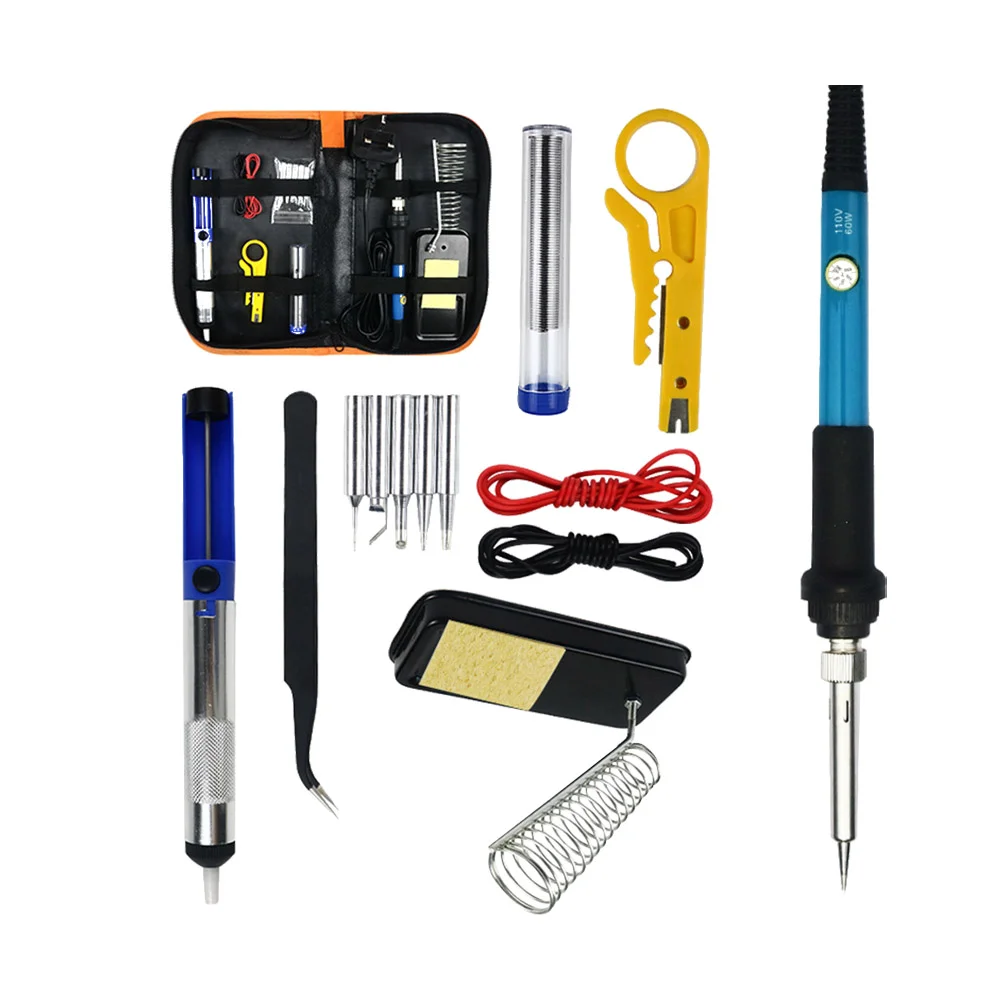 

1 Set of in 1 Electric Soldering Tweezers Tin Wire Desoldering Pump Welding Repair Tools with 220V