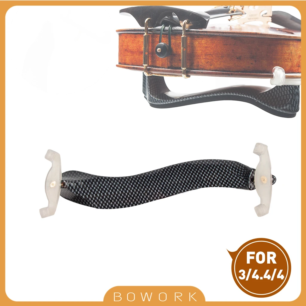 

Lightweight Carbon Fiber Look Violin Shoulder Rest 4/4 Size Fiddle Chin Rest Pads Carbon Fiber Venner For Fiddle Man Orchestra