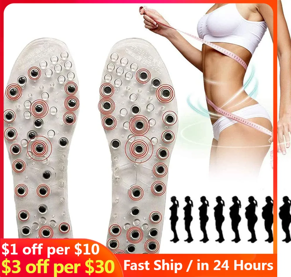 

Foot Massage Magnetic Massage Insole Feet Massage Physiotherapy Therapy Acupressure Magnetic Massage Insole Slimming Insoles