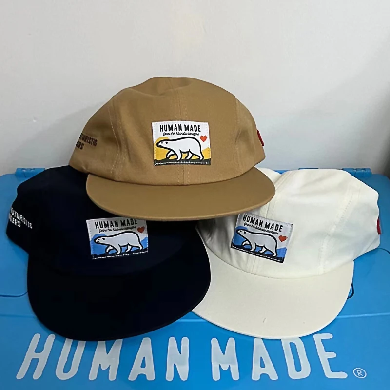 Baseball Cap Men Women Adjustable Buckle Hats Polar Bear Caps Inside Label Human Made