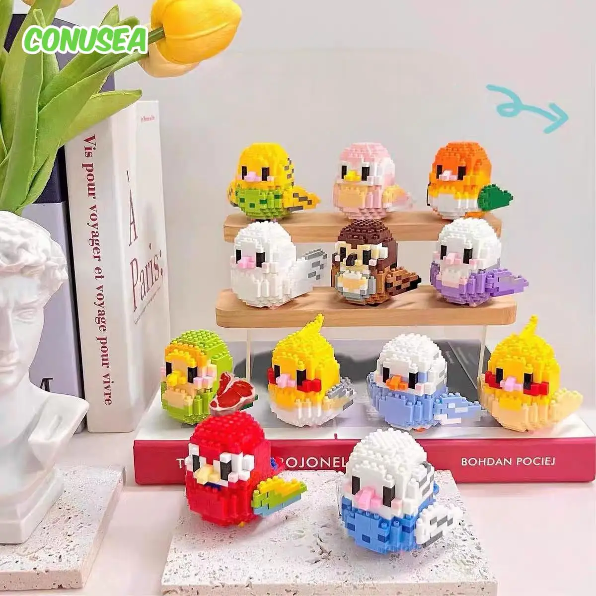 12 шт./набор Детский конструктор Птица