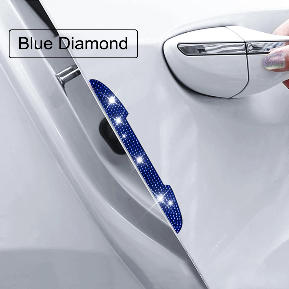 

4PCS Diamond Car Rear View Mirror Sticker Car Decal Sticker Decal Stripe Sticker Bling Pink Car Accessories for Woman Car Decor