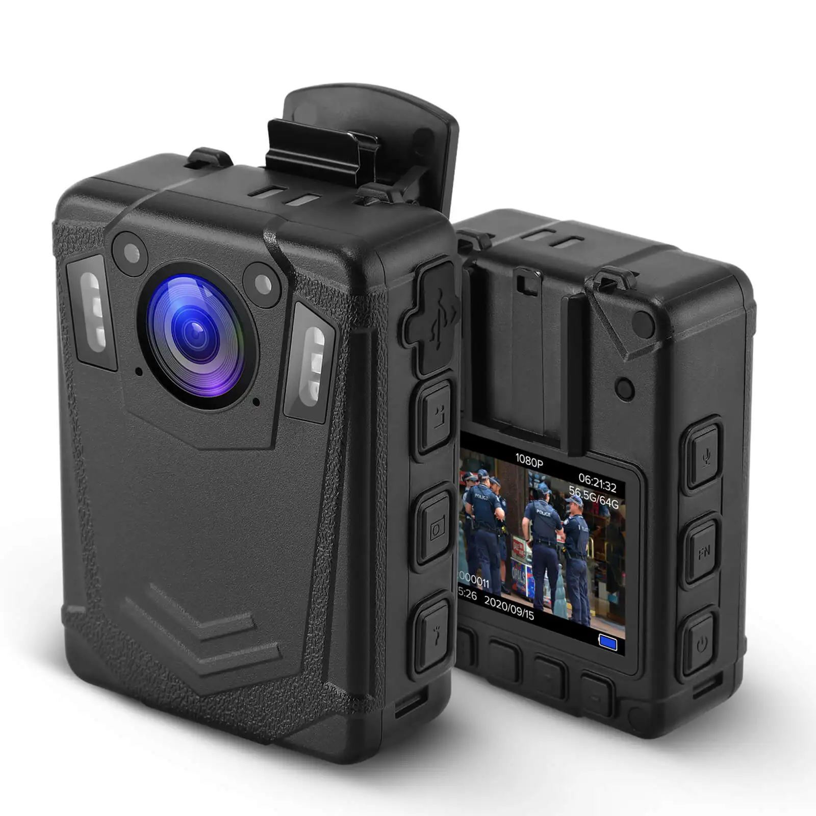 

Danruiee X3S Body Worn Camera 1080P Infrared Night Vision Digital Mini Camera 64GB Security Camera for Police Office Home Car
