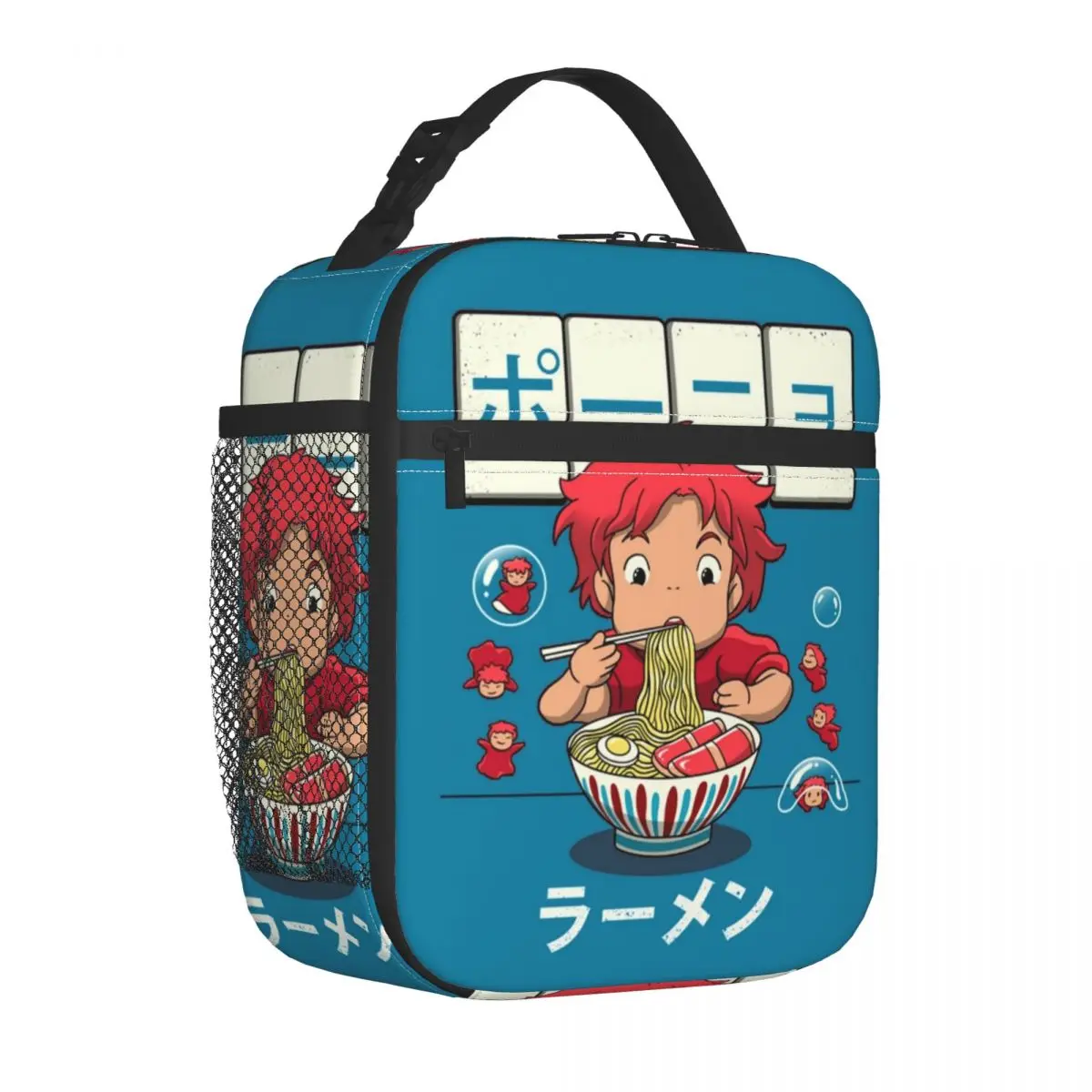 

Ramen Ponyo On The Cliff Insulated Lunch Bag Cooler Bag Lunch Container Ghibli Tote Lunch Box Food Storage Bags Office Picnic