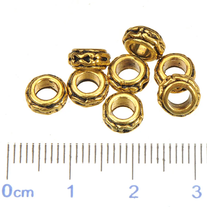 150 шт. европейские бусины с большим отверстием браслеты позолоченная пластина