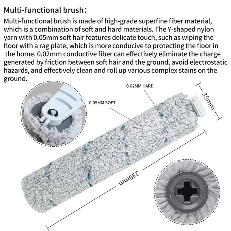 Для Bissell Crosswave Cordless Max Series 2554 2590 2593 2596 пылесос для влажной и сухой уборки роликовая