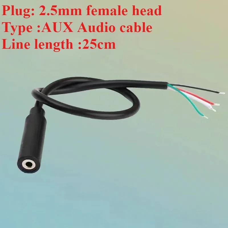 3 шт. 2 5 мм Штекерный разъем 2/3/4 полюса моно/стерео Aux для голого аудио наушников