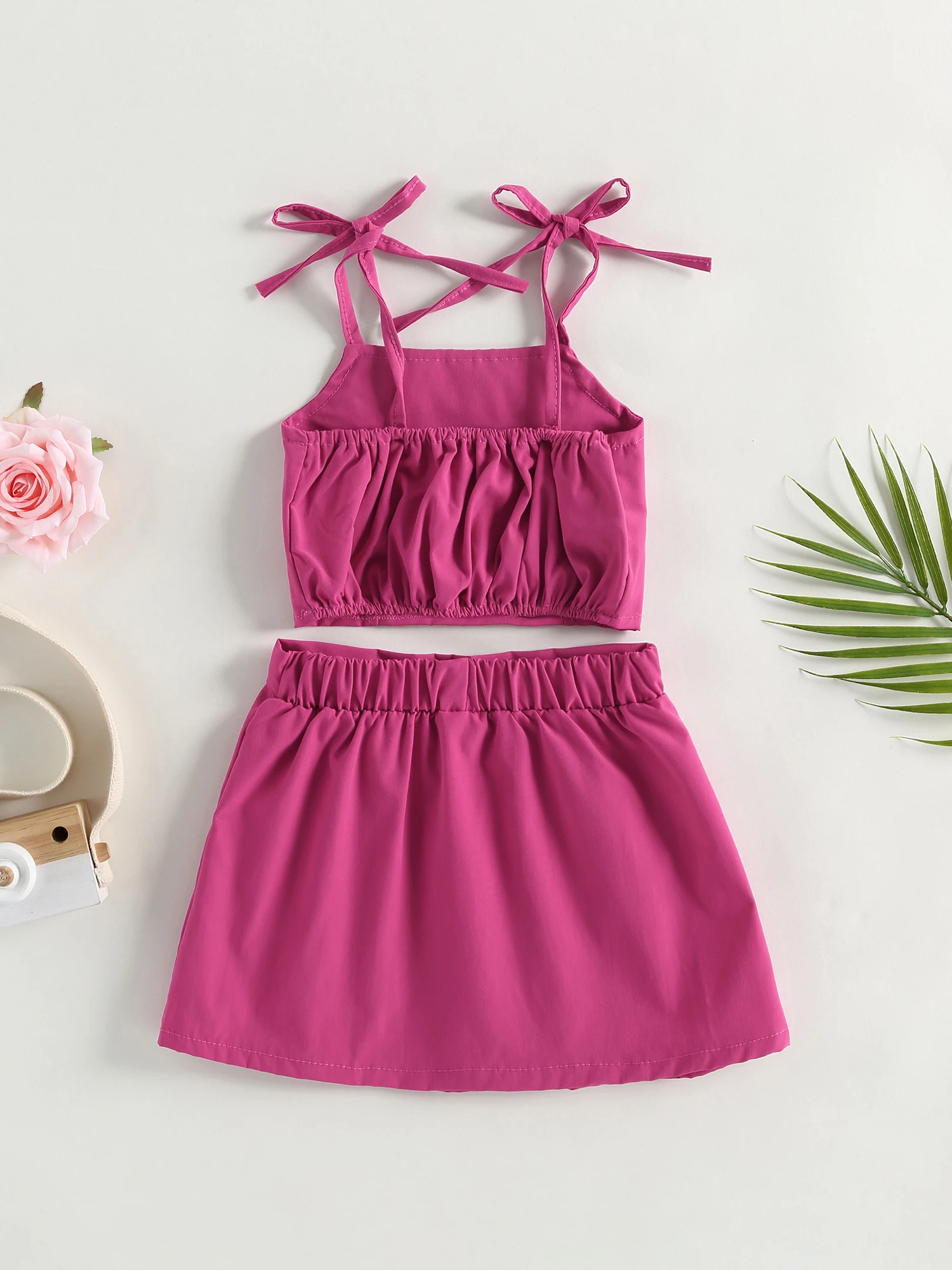 

Милое летнее платье без рукавов с цветочным принтом и бантом, 2 шт.