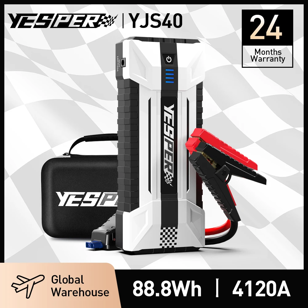 

YESPER 12V Car Jump Starter 24000mAh Portable Power Bank 4120A External Battery Charger Car And Motorcycle Emergency Booster