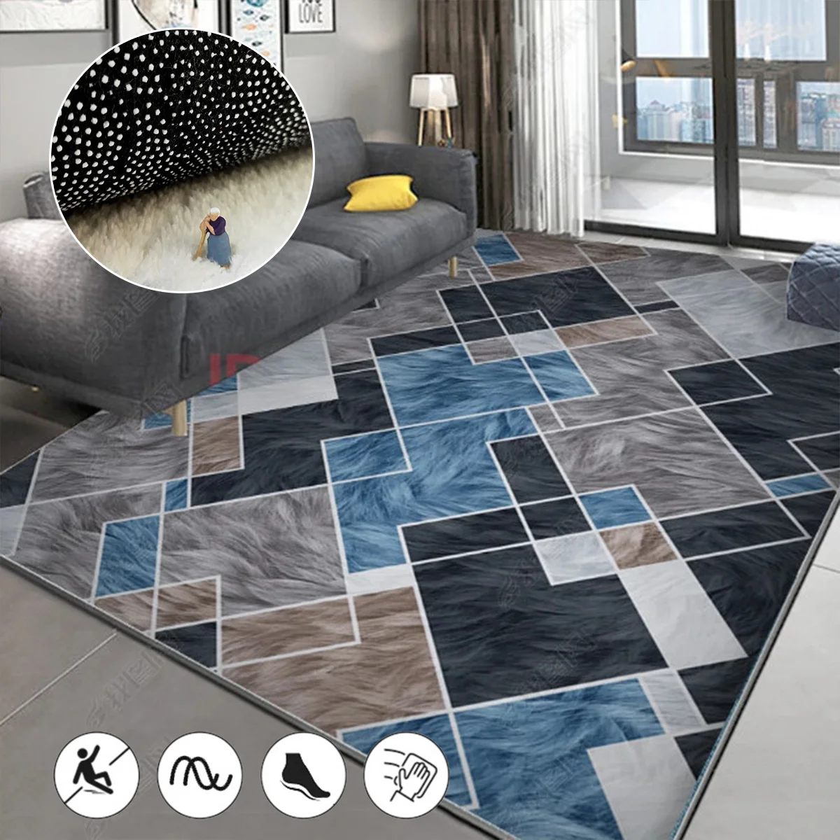 

Скандинавские ковры для гостиной, украшение для дома, роскошные большие коврики для гостиной, моющийся коврик, коврик для входной двери