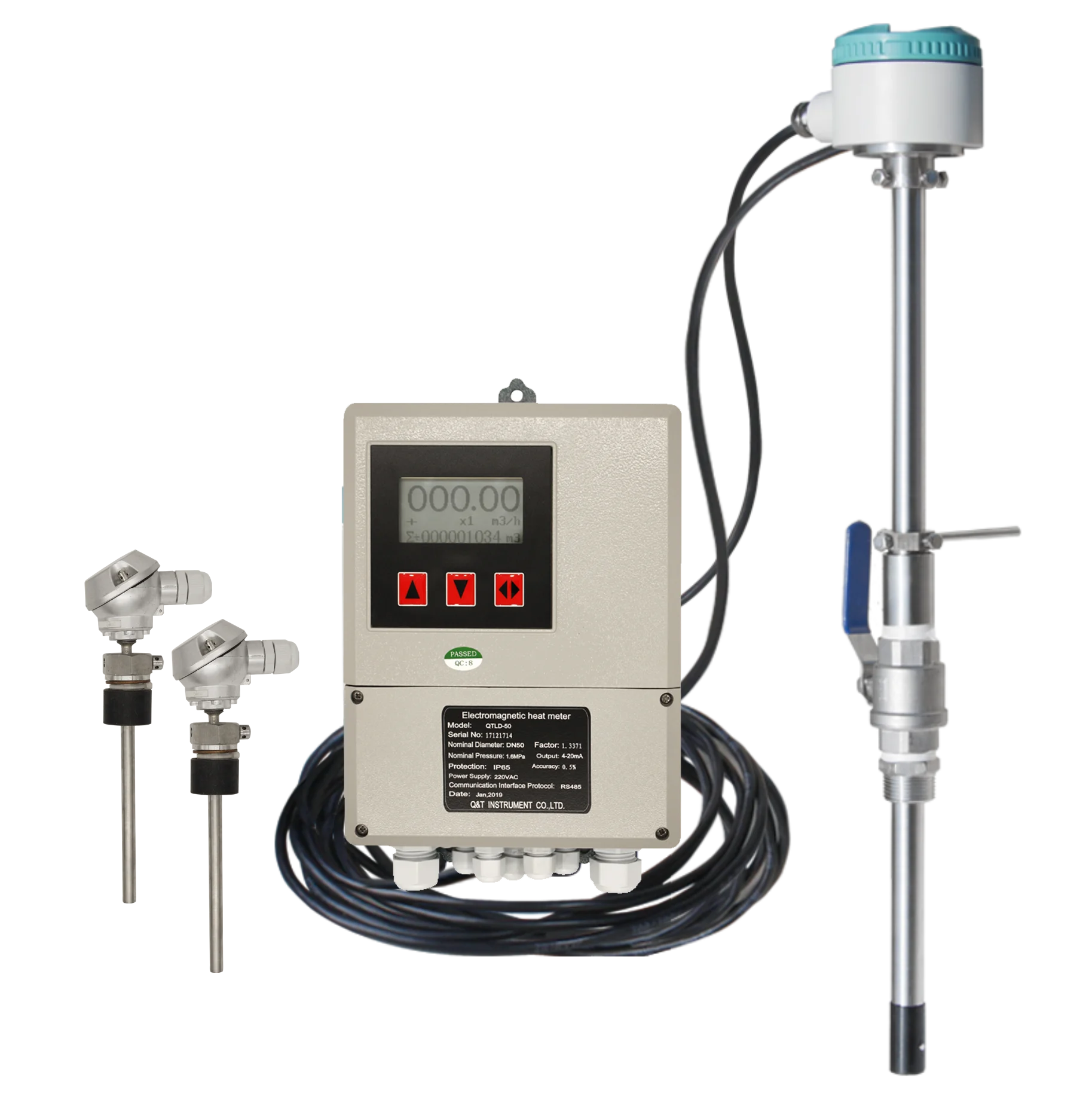 

Heat magnetic flow meter insertion type electromagnetic heat btu meter