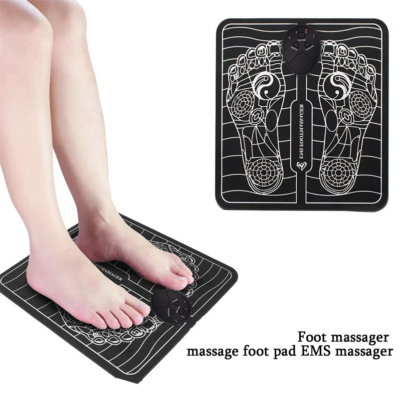 

Foot Massager Pad Electric Ems Feet Muscle Stimulator Tens Acupuncture Pulse Massage Mat Foot Health Care Relaxation Pain