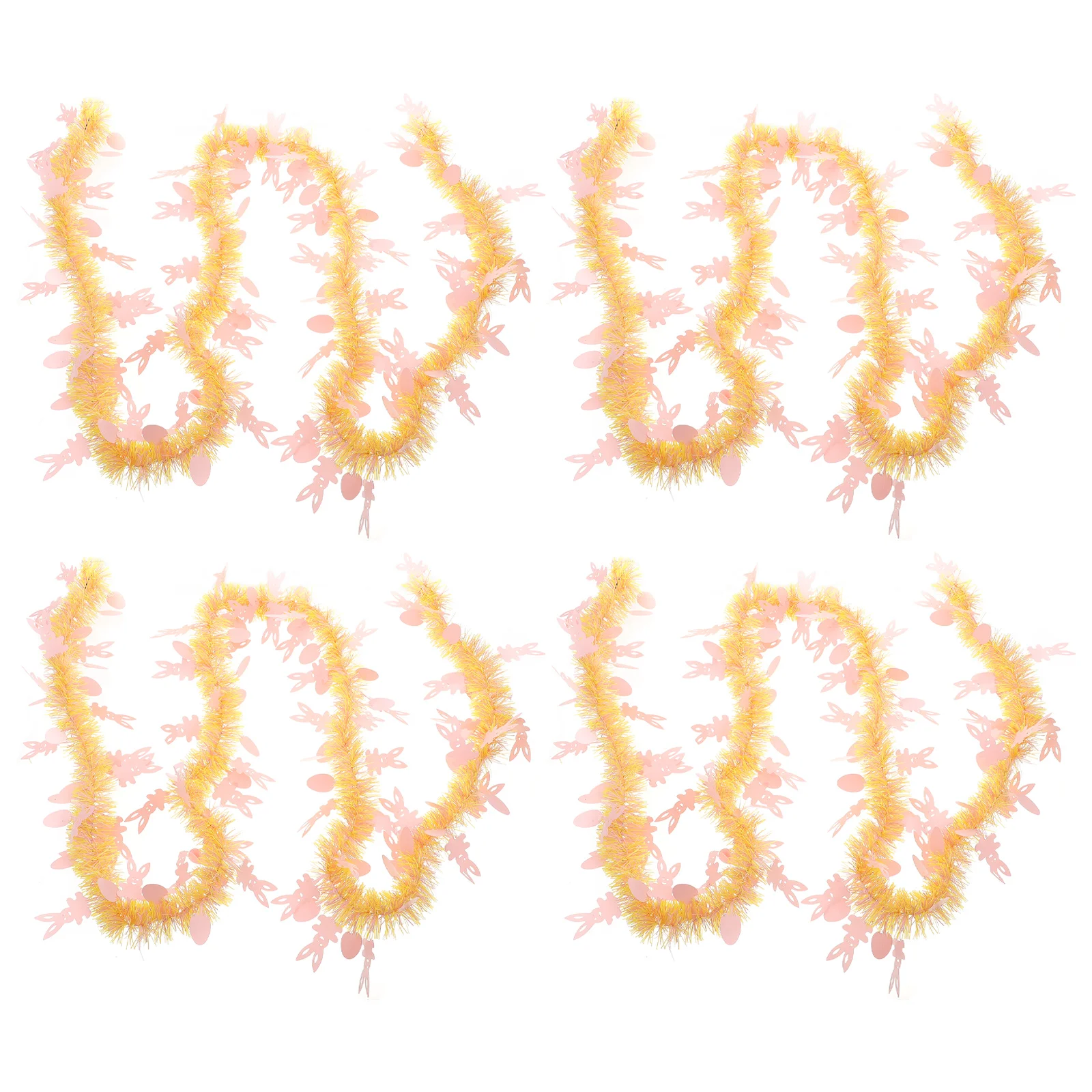 

4Pcs Colorful Hanging Ribbon Tinsel Eggs Party Decoration Colorful Fringe Garlands Fringe Garland