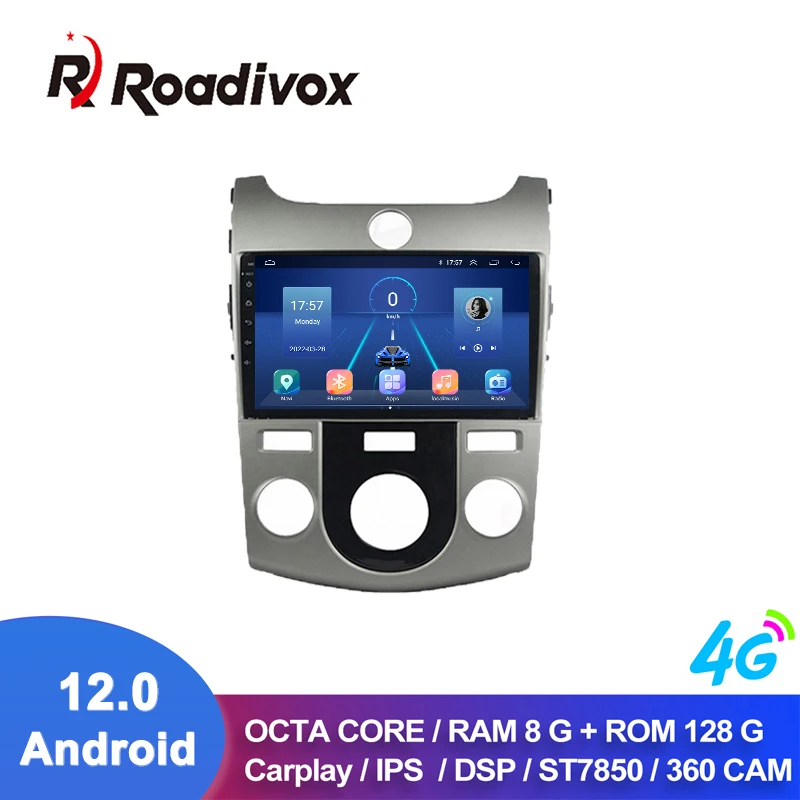 

9" Android 12.0 Car Radio For KIA Forte Cerato 2 2008 2013 Carplay GPS Navigation Multimedia Touch Screen Player Head Unit 2 Din