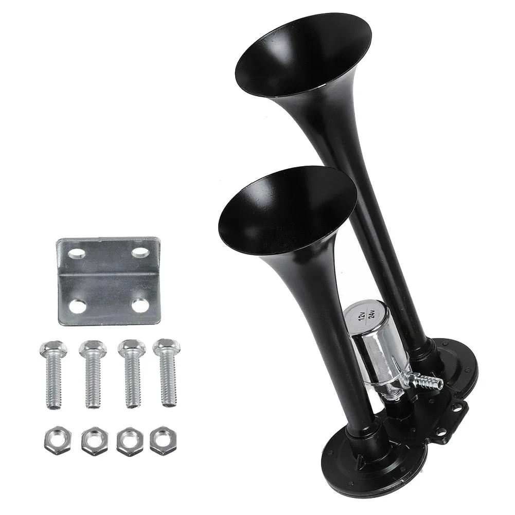 

Universal Double Tube Horn Low Current High Decibels 600DB Super Loud Electric Horn for Car Boat Truck Automobiles Accessories