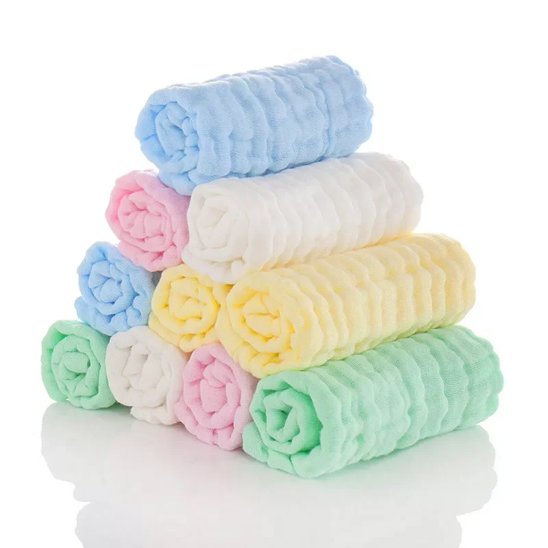 Muslin 6 layers Cotton Soft Baby Towels Baby Face Towel Handkerchief Bathing Feeding Face Washcloth Wipe burp cloths
