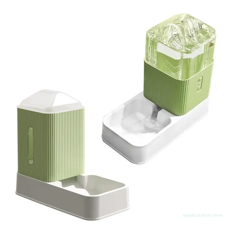 

C5AD Pet Feeder Water Food Dispenser Automatic for Dogs Cats Gravity Refill Self Feeding for Small Medium Large Pets