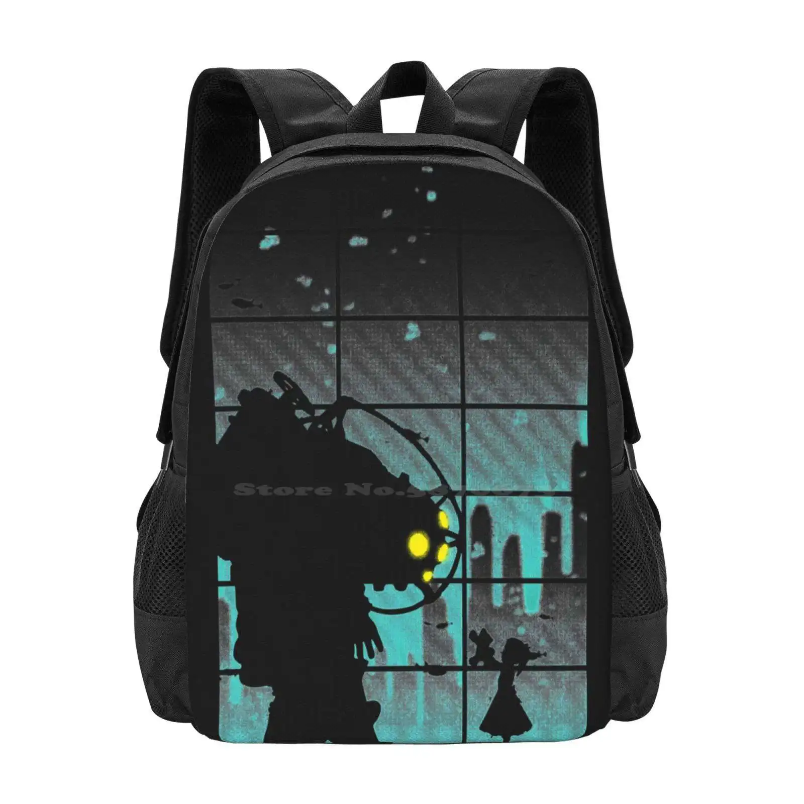 

Come On , Mr. Bubbles Hot Sale Backpack Fashion Bags Adam Rapture Andrew Ryan Angel Big Daddy Bigdaddy Bioshock Infinite Gaming