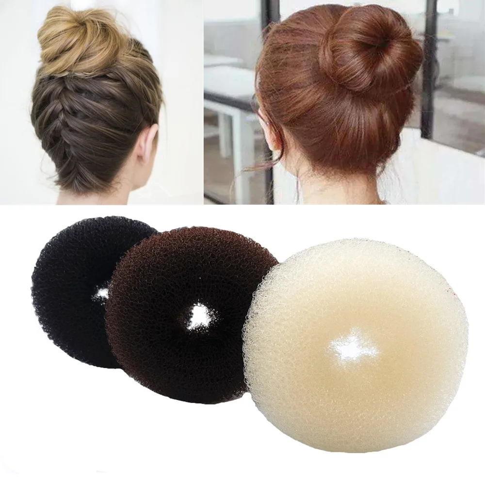 

1pc New Magic Hair Bun Maker Magic Shaper Donut Hairbands Elegant Women Ladies Girls Hair Styling Tools Accessories Black Coffee