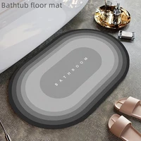 curved bath mat super absorbent quick drying bathroom carpet kitchen oil proof bath mat anti slip diatom mud washable foot mats