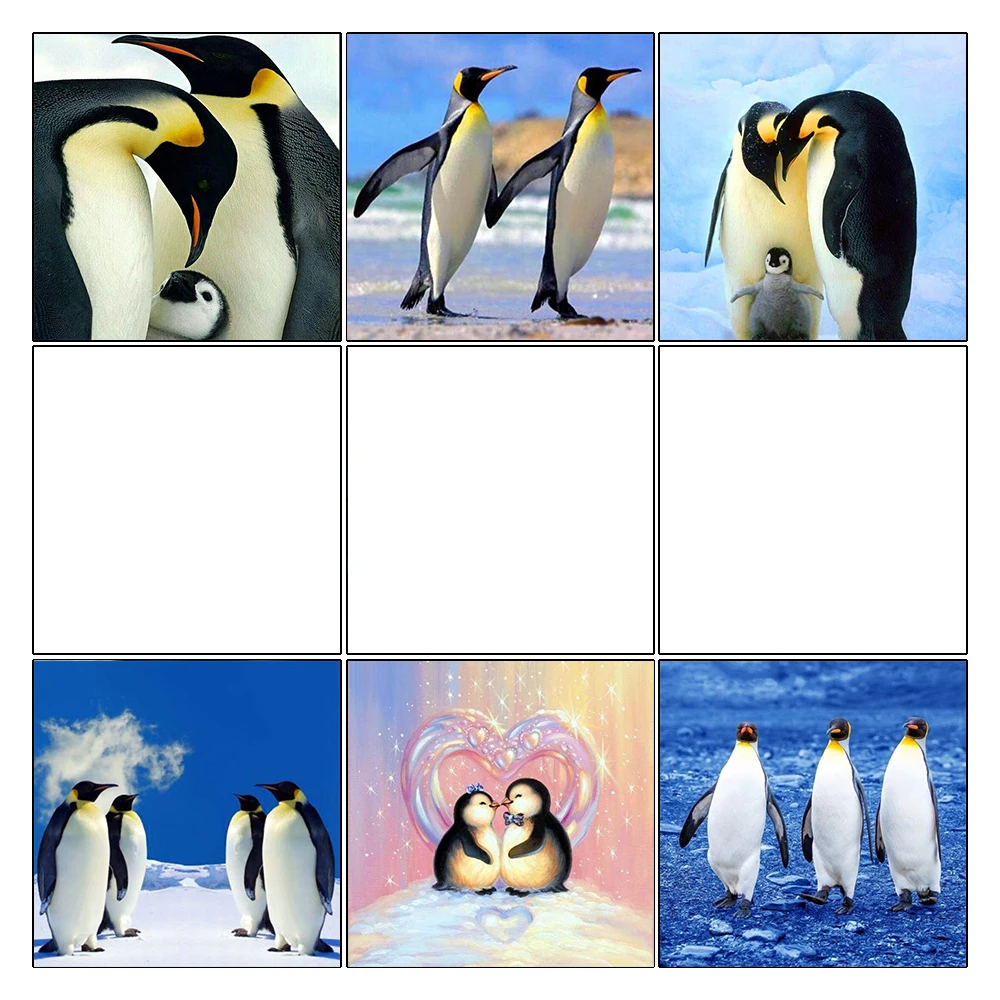 

Full SquareRound Drill 5D DIY Diamond Painting Penguin ice 3D Embroidery Cross Stitch Home Decor Gift