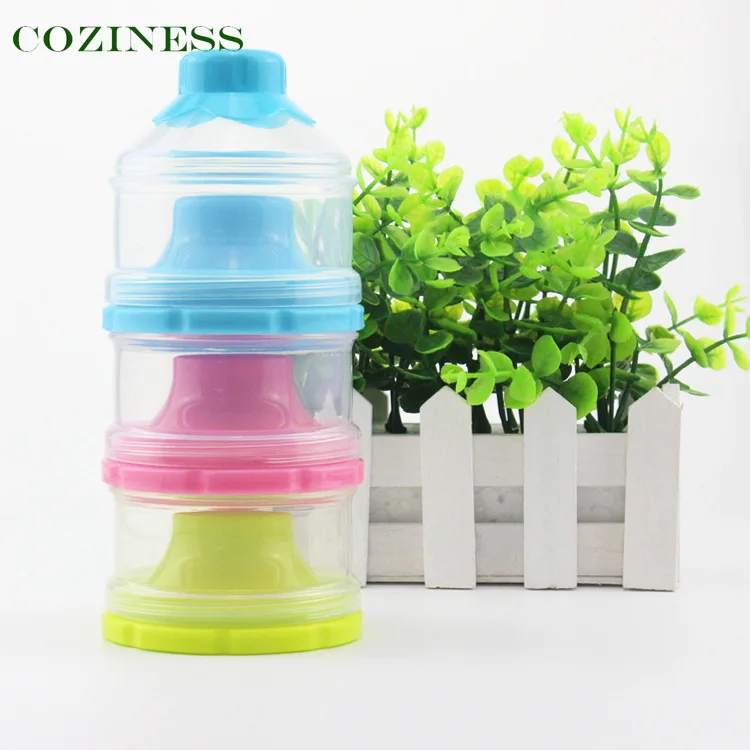 

Портативный трехслойный контейнер для хранения детского молока и порошка, съемный контейнер для хранения еды для новорожденных