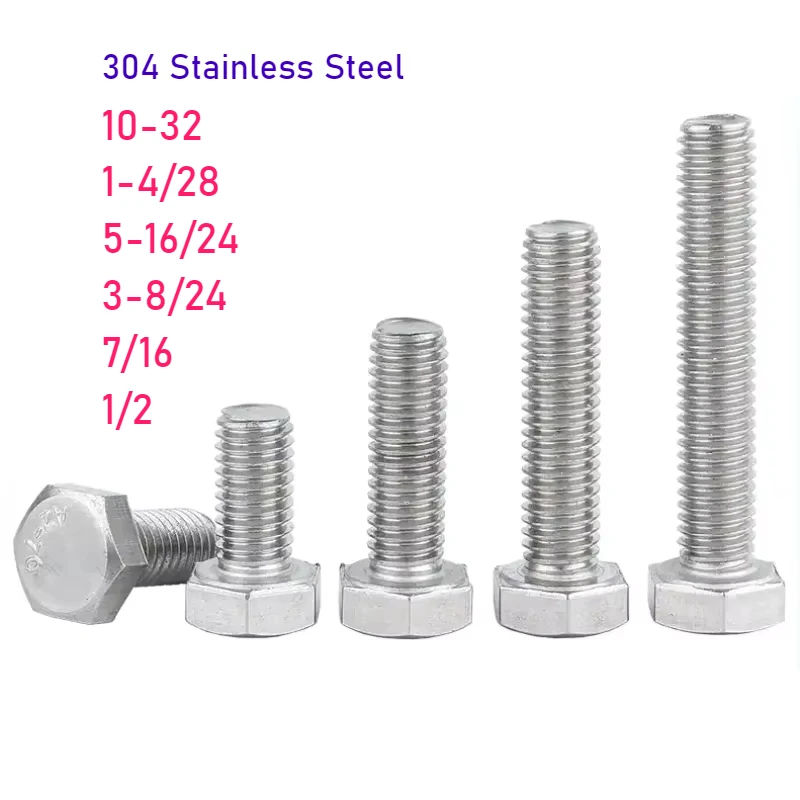 

Винты Huiruixin из нержавеющей стали 304 10-32 1-4/28 5-16/24 3-8/24 7/16 1/2